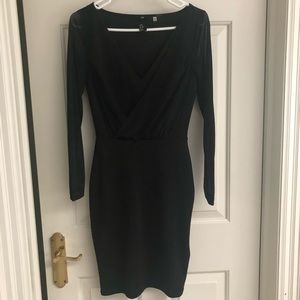 Black H&M knee length dress XS